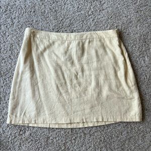 Yellow Linen Mini Skirt - Abercrombie NWT